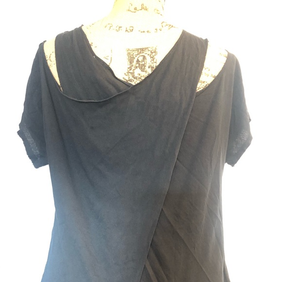 Black cold shoulder T - Picture 3 of 5